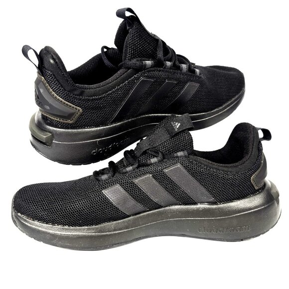 NWT Adidas Racer TR23 Triple Black Carbon Running Gym Shoes Women's Size 8.5 - Picture 2 of 10